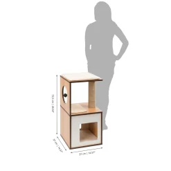 72.5 cm V-Box Cat Tree, Walnut