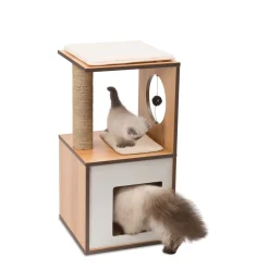 72.5 cm V-Box Cat Tree, Walnut
