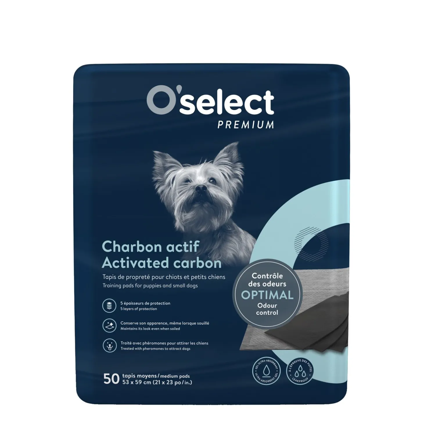 Activated Carbon Training Pads, 50 un.
