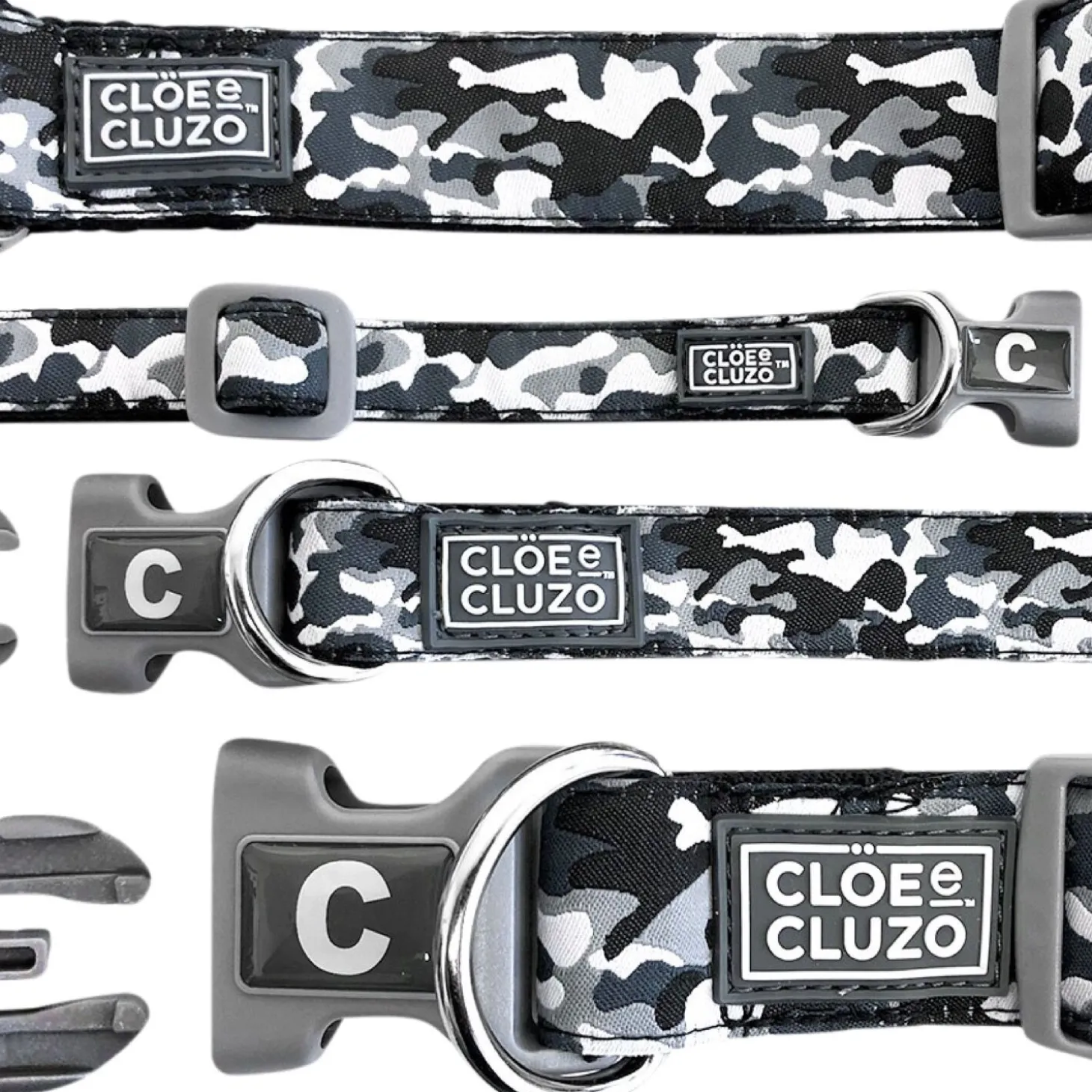 Adjustable dog collar, camo