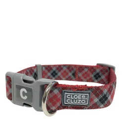 Adjustable dog collar, plaid