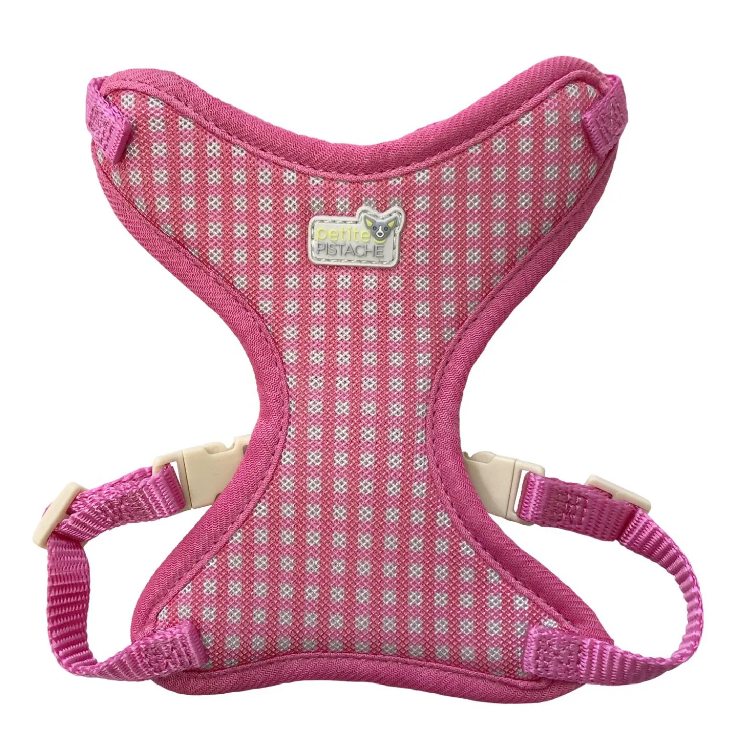 Adjustable harness for very small dogs, plaid