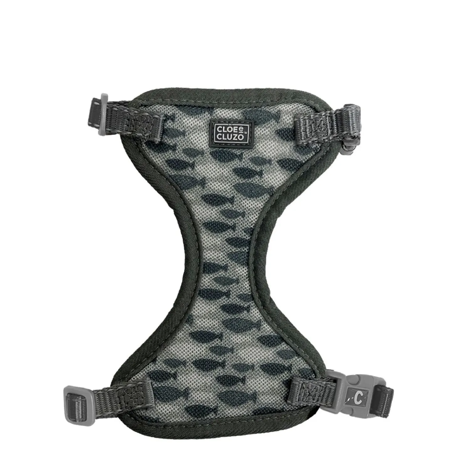 Adjustable Mesh Cat Harness, Fishes