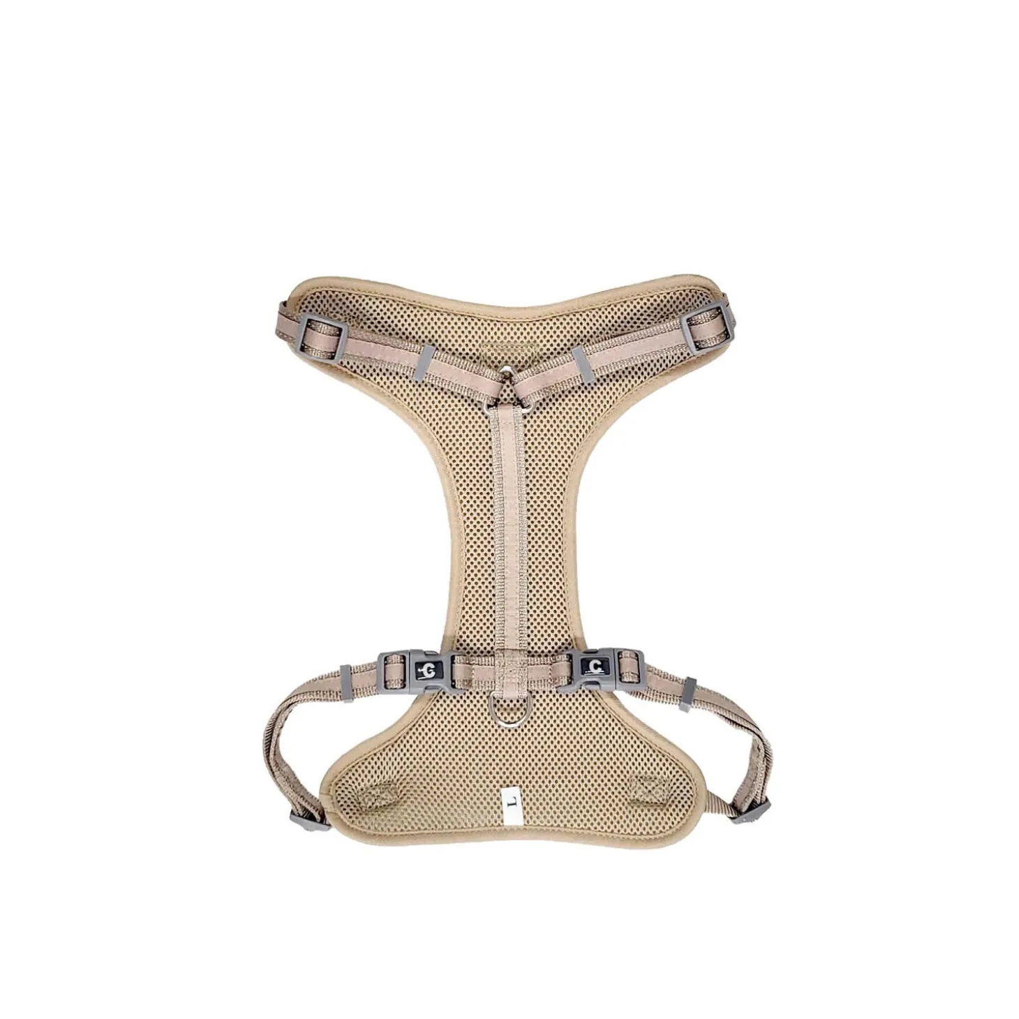 Adjustable Mesh Dog Harness, Cream