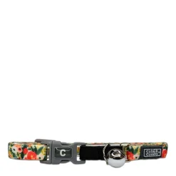 Adjustable printed Cat Collar, Flowers