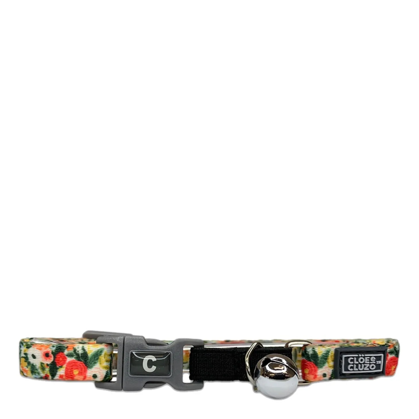 Adjustable printed Cat Collar, Flowers