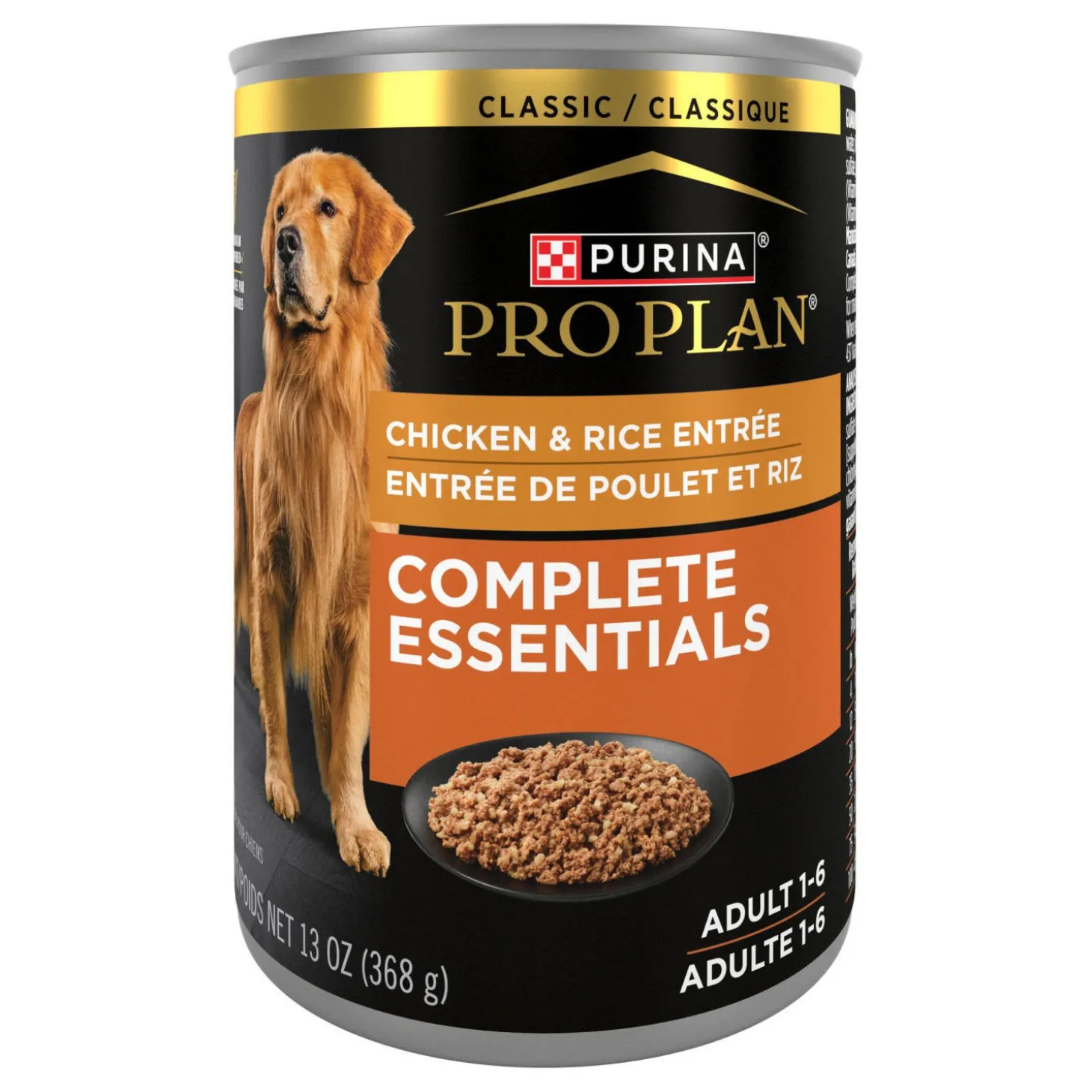 Adult Complete Essentials Chicken & Rice Entrée Classic Wet Dog Food, 368 g