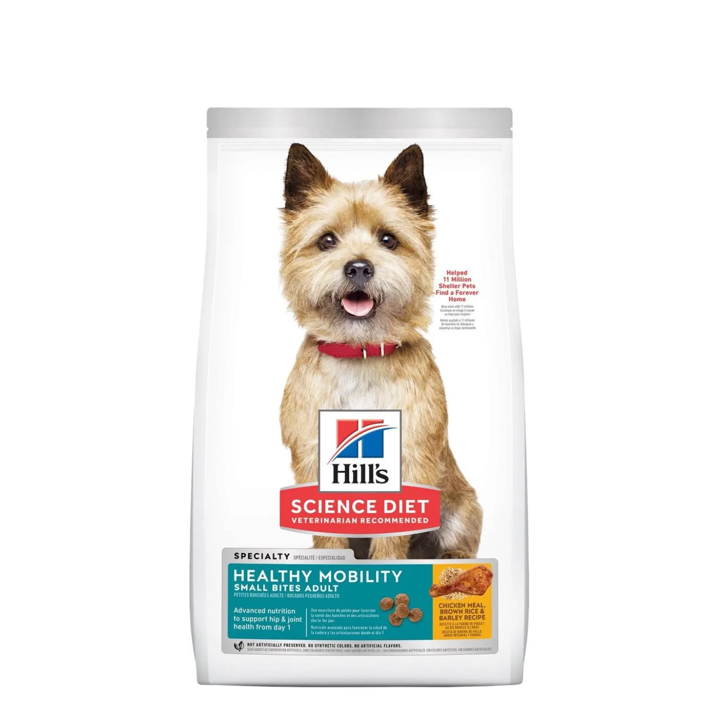 Adult Healthy Mobility Small Bites Chicken Meal, Brown Rice & Barley Recipe Dry Dog Food, 1.81 kg
