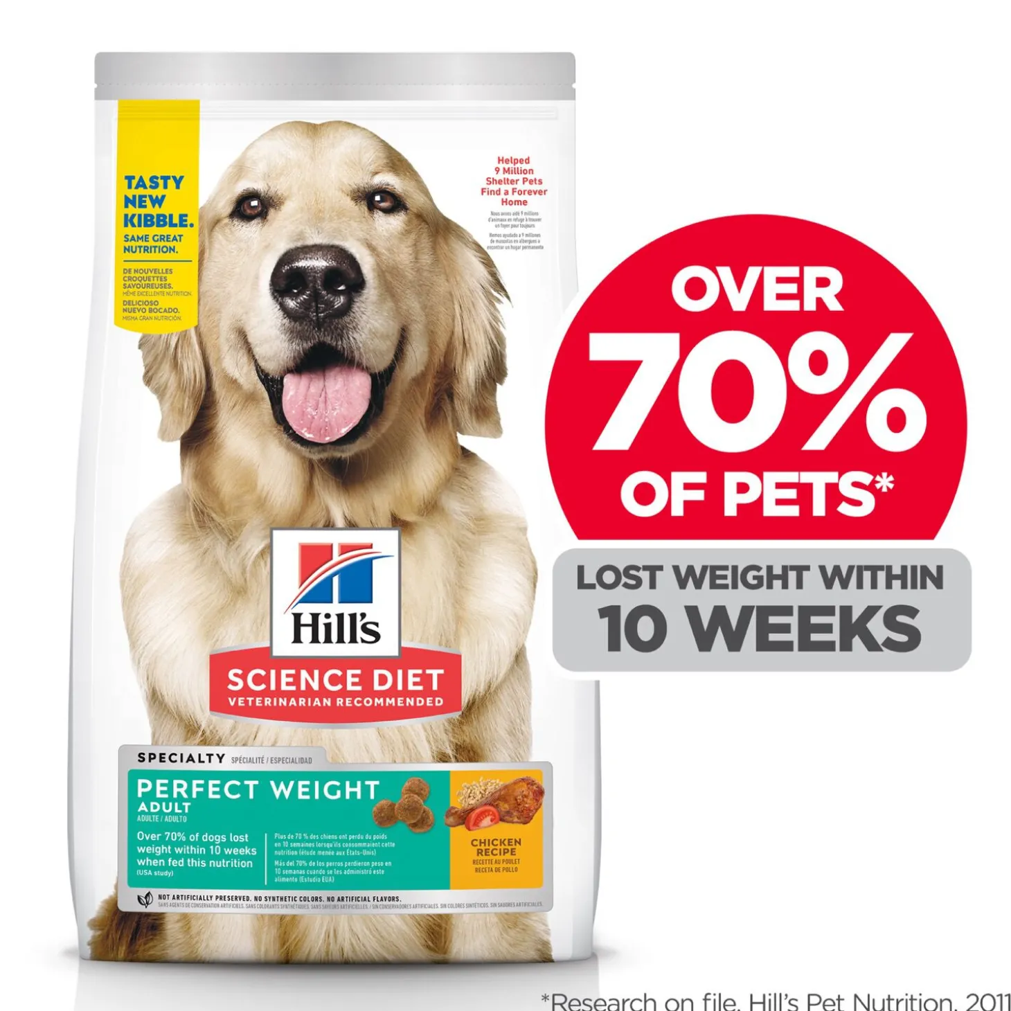 Adult Perfect Weight Chicken Recipe Dry Dog Food, 1.81 kg