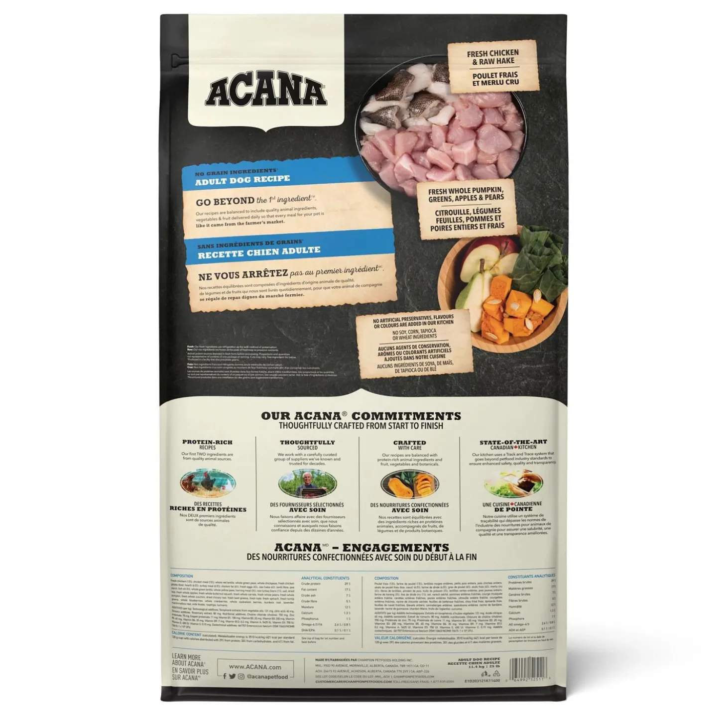 Adult Run-free Chicken and Raw Hake Recipe for Dogs, 11.4 kg