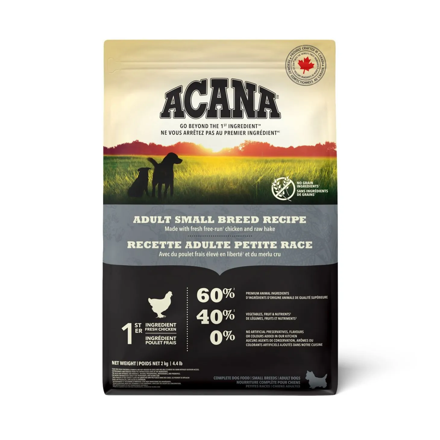 Adult Small Breed Run-free Chicken and Raw Hake Recipe for Dogs, 2 kg