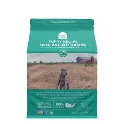 Ancient grains dry puppy food, chicken & salmon