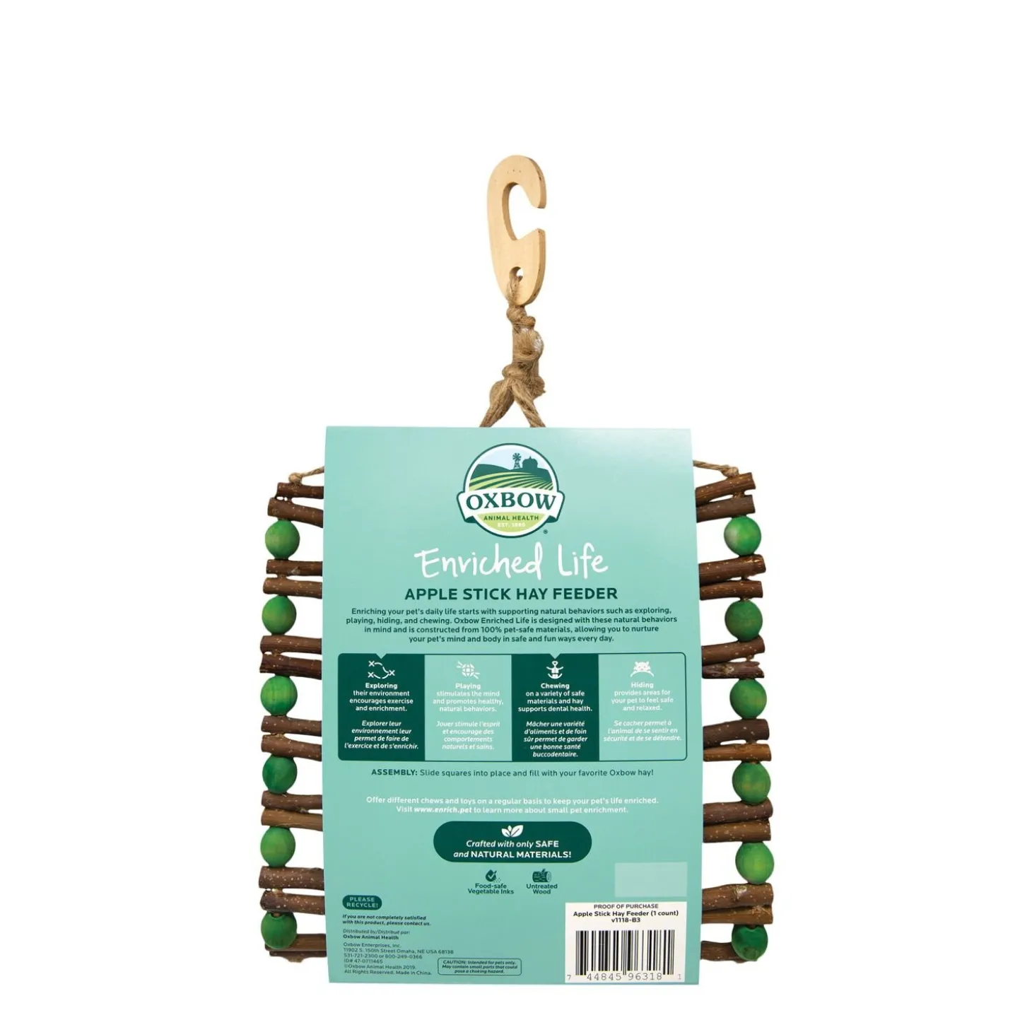 Apple Stick Hay Feeder for Rodents