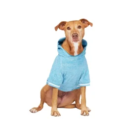 Beach Bum Towel Hoodie Blue, XS