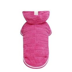 Beach Bum Towel Hoodie Pink, XS