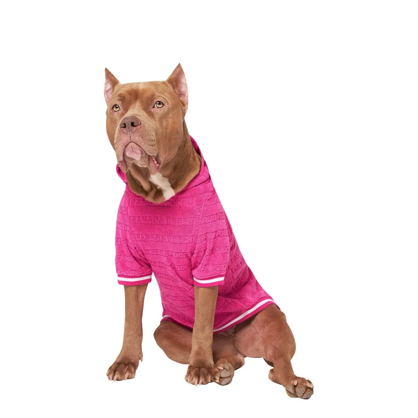Beach Bum Towel Hoodie Pink, XS