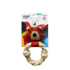 Bear and Rope Natural Dog Toy