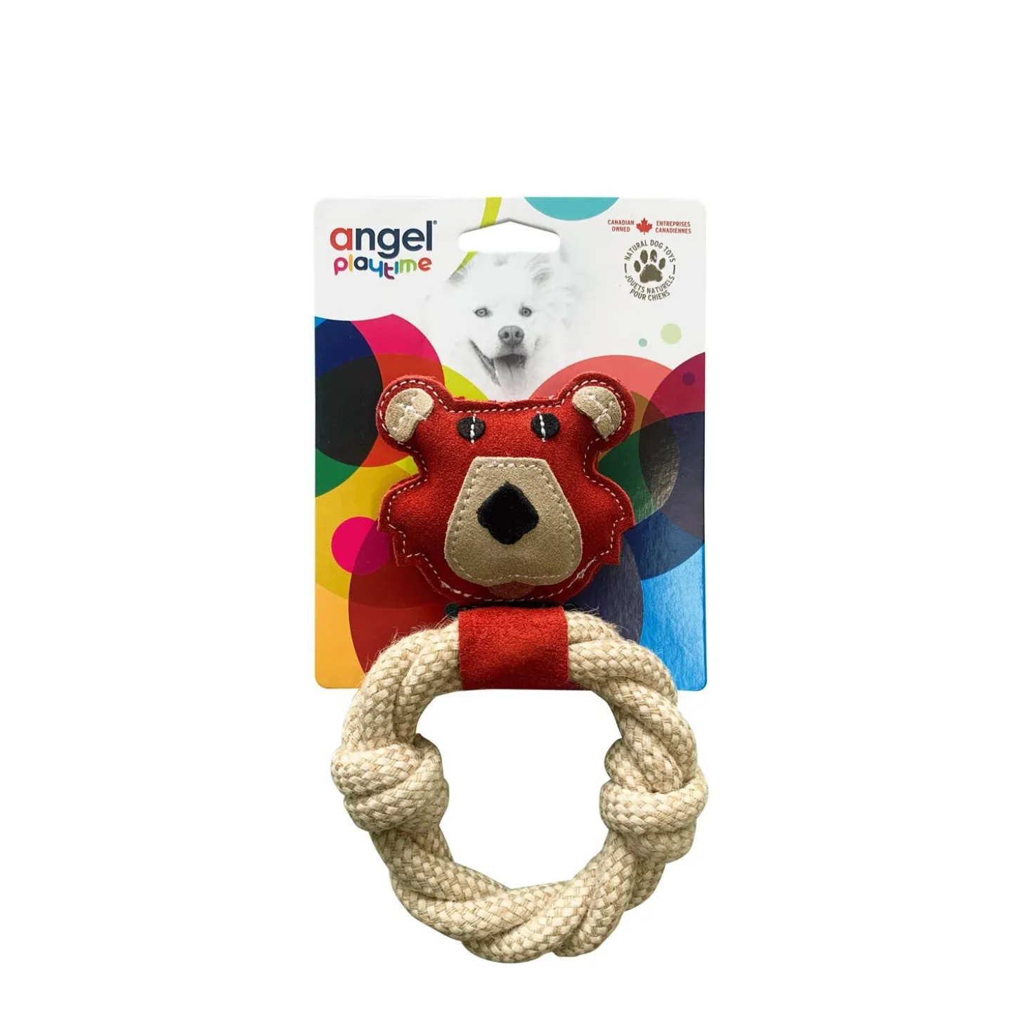 Bear and Rope Natural Dog Toy