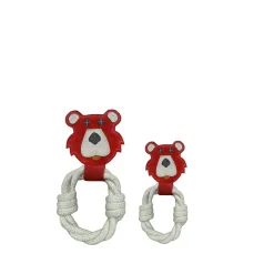 Bear and Rope Natural Dog Toy