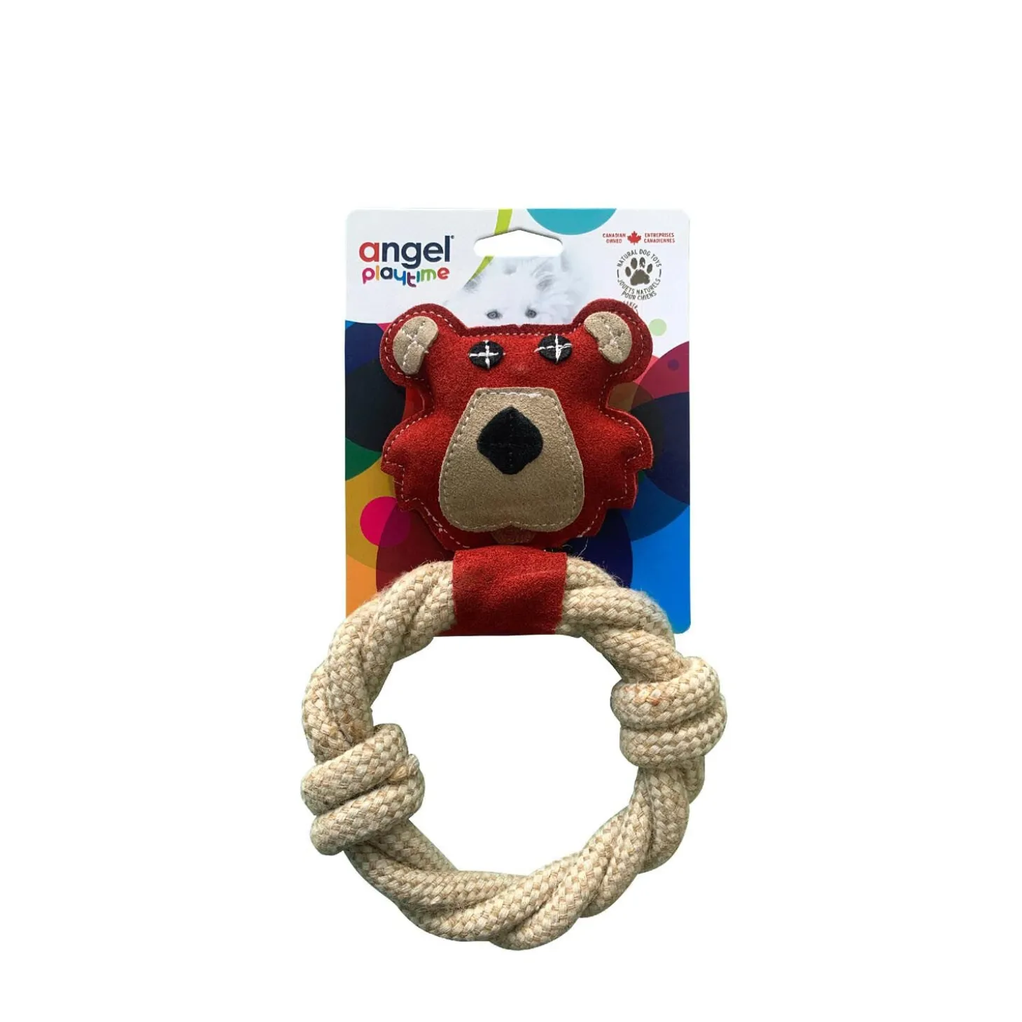 Bear and Rope Natural Dog Toy