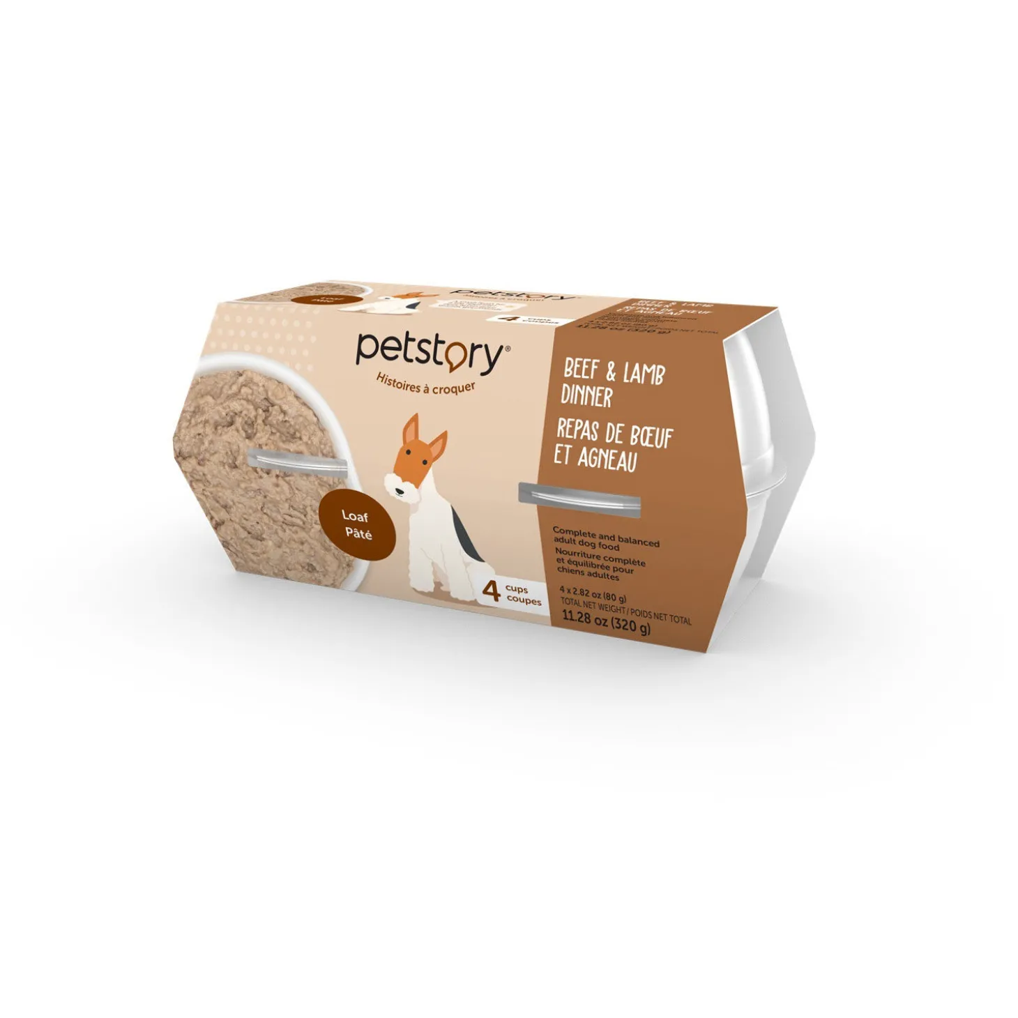 Beef and Lamb Dinner for Dogs, 4 x 80 g