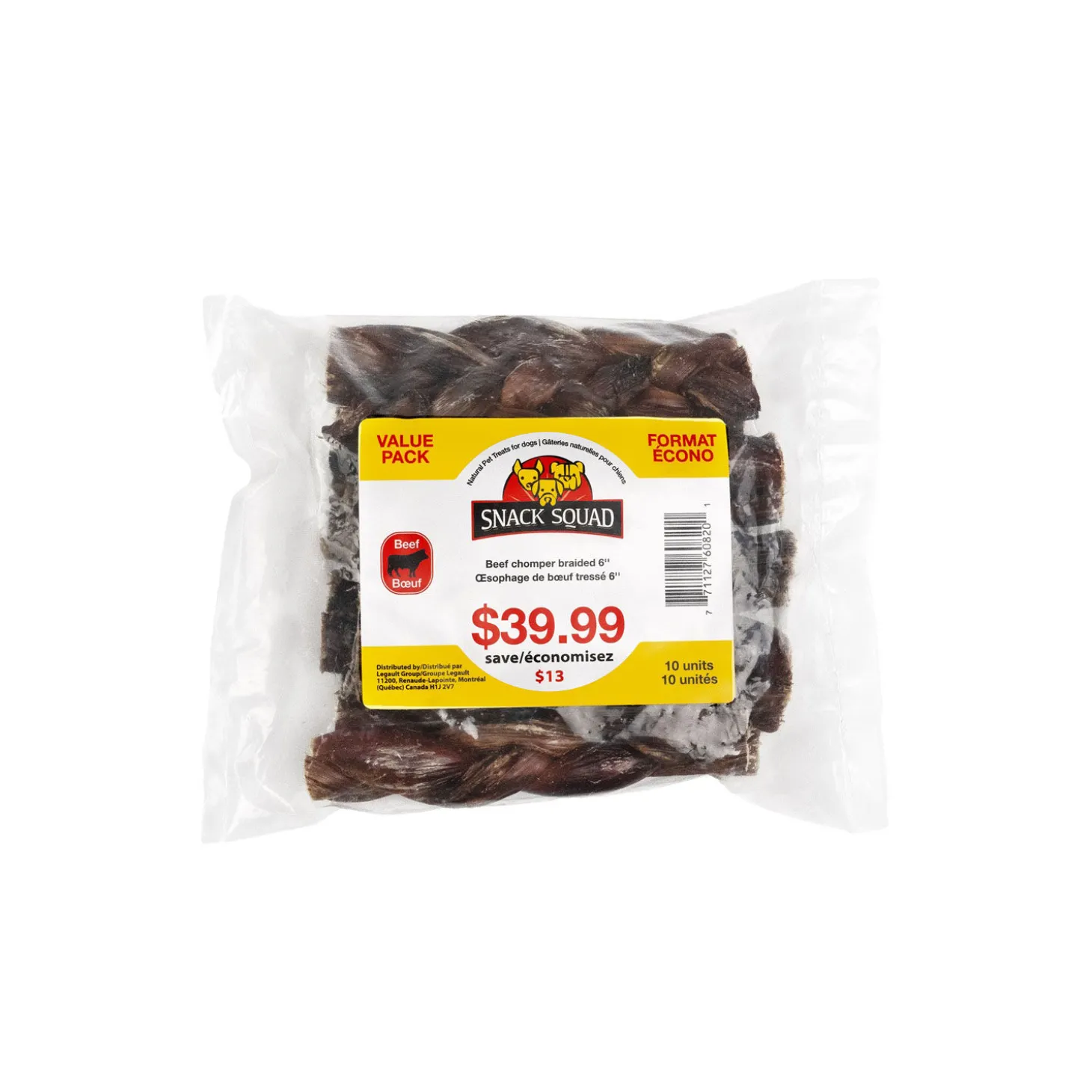 Beef Chomper Braided 6'', 10 units