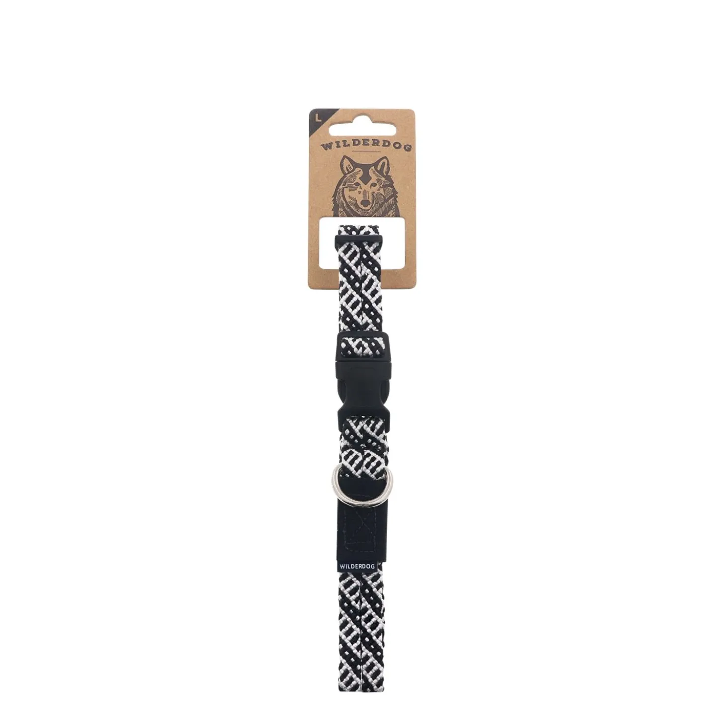 Black and White Rope Collar, L