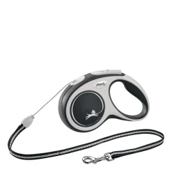 Black Comfort cord retractable leash, 5m