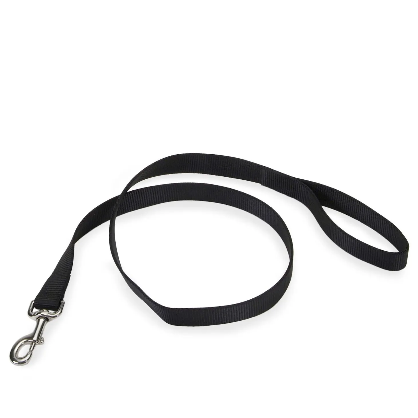 Black single-ply nylon leash