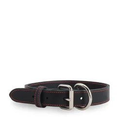 Black stitched leather collar