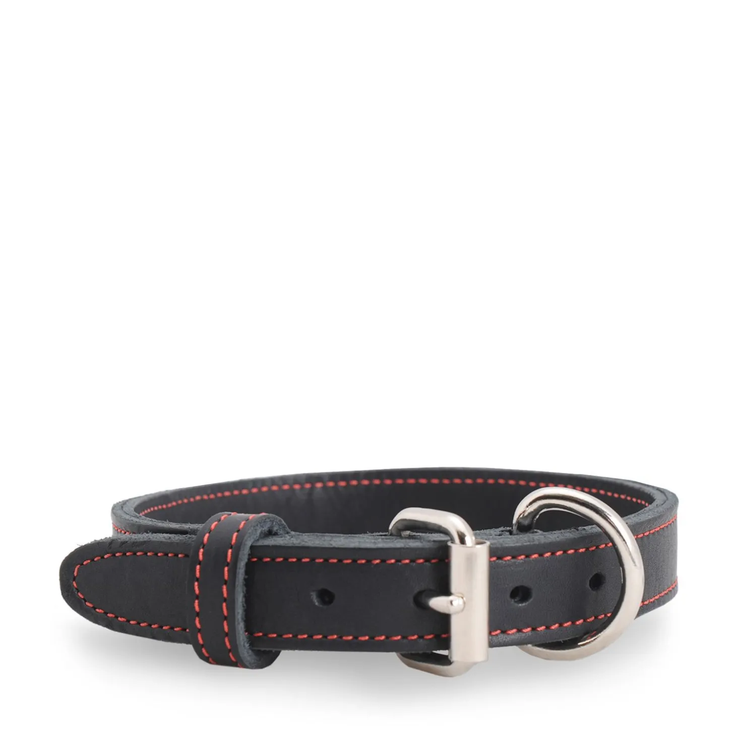 Black stitched leather collar