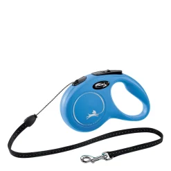 Blue "Classic" cord retractable leash, 5m