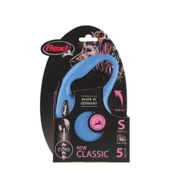 Blue "Classic" cord retractable leash, 5m