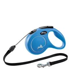 Blue "Classic" cord retractable leash, 5m
