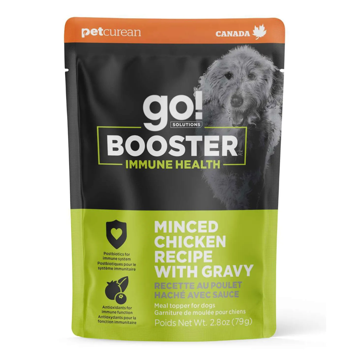 Booster Immune Health Minced Chicken with Gravy Meal Topper for Dogs, 79 g
