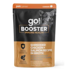 Booster Immune Health Shredded Chicken and Salmon in Broth Meal Topper for Dogs, 79 g