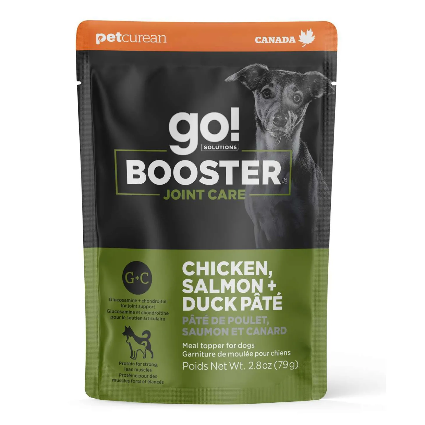 Booster Joint Care Chicken, Salmon, Duck Pâté Meal Topper for Dogs, 79 g