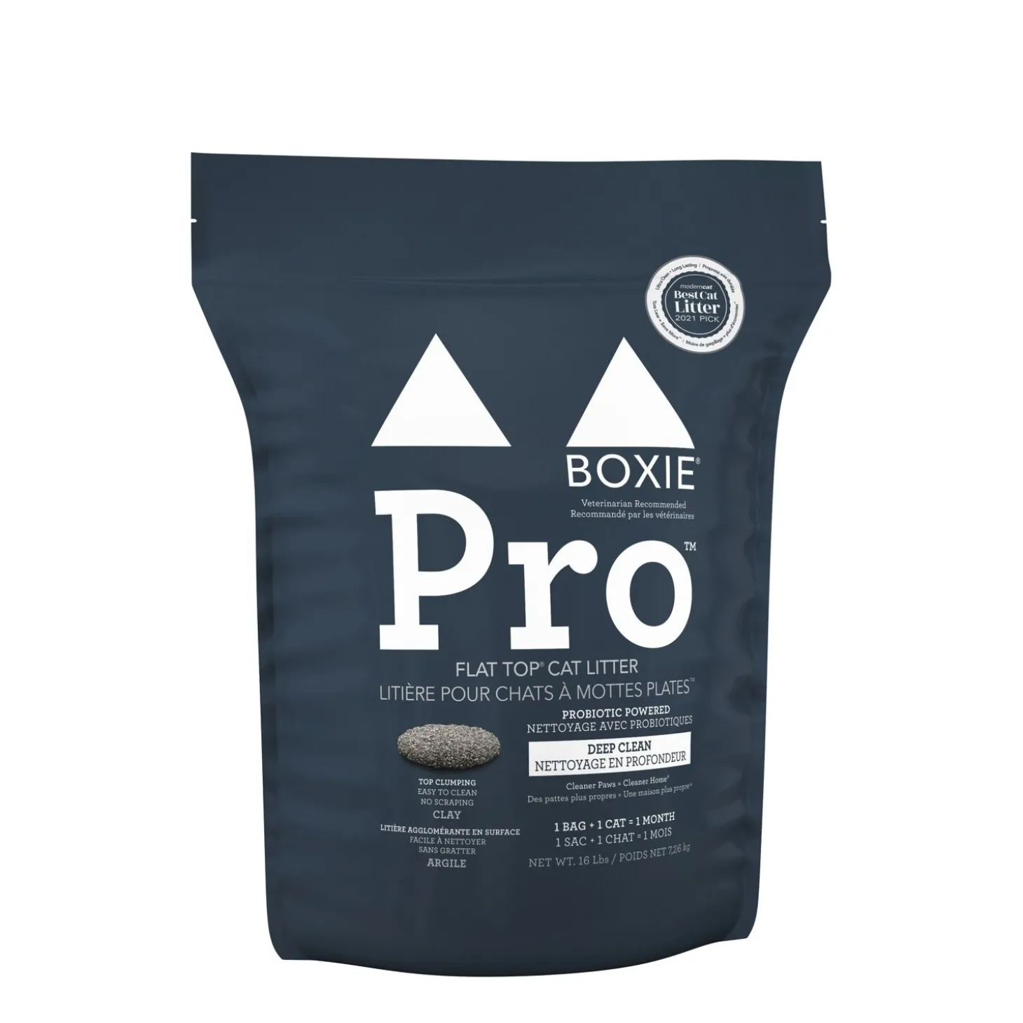 BoxiePro Flat Top Cat Litter, 16 lbs