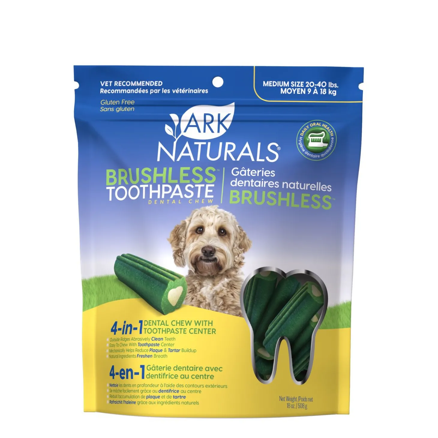 Brushless Toothpaste dental treats, medium