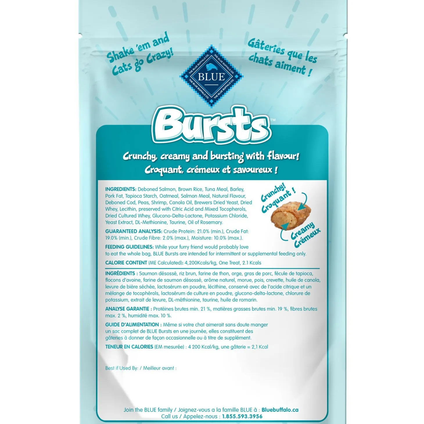 Bursts filled cat treats, seafood
