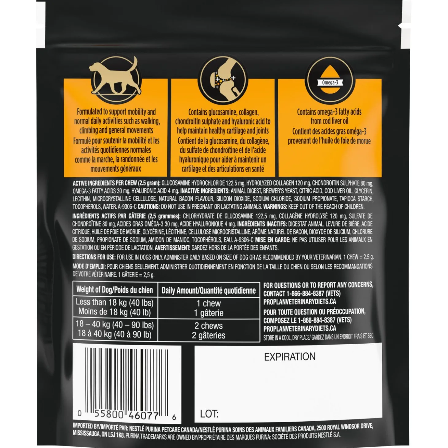 Canine Joint Support Supplements for Small/Medium Dogs, 75 g
