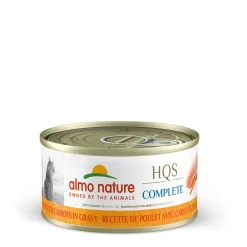 Canned chicken and carrots for adult cats