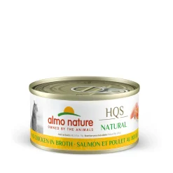 Canned chicken and salmon for adult cats