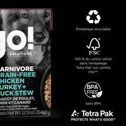 Carnivore Chicken, Turkey and Duck Stew for Dogs, 354 g