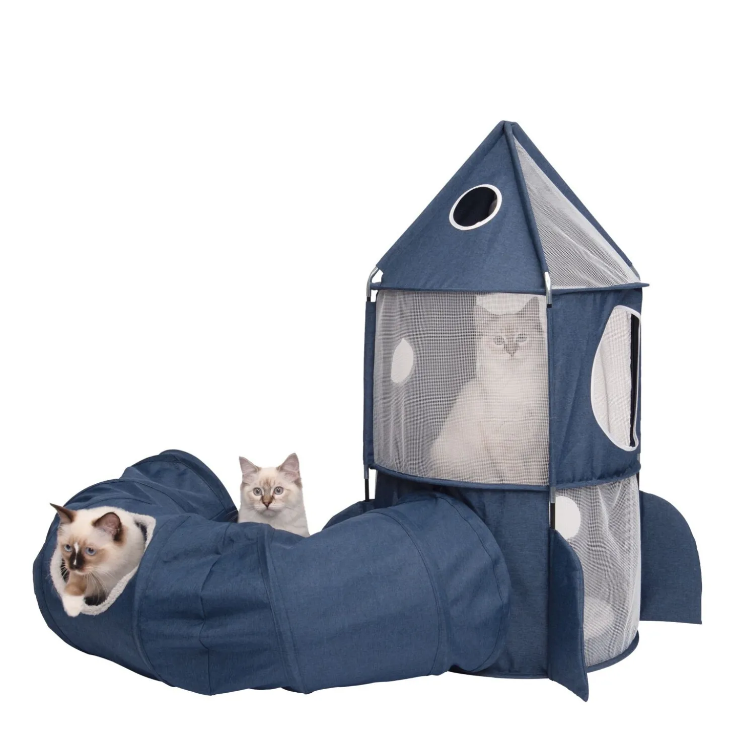 Cat Rocket tower, blue