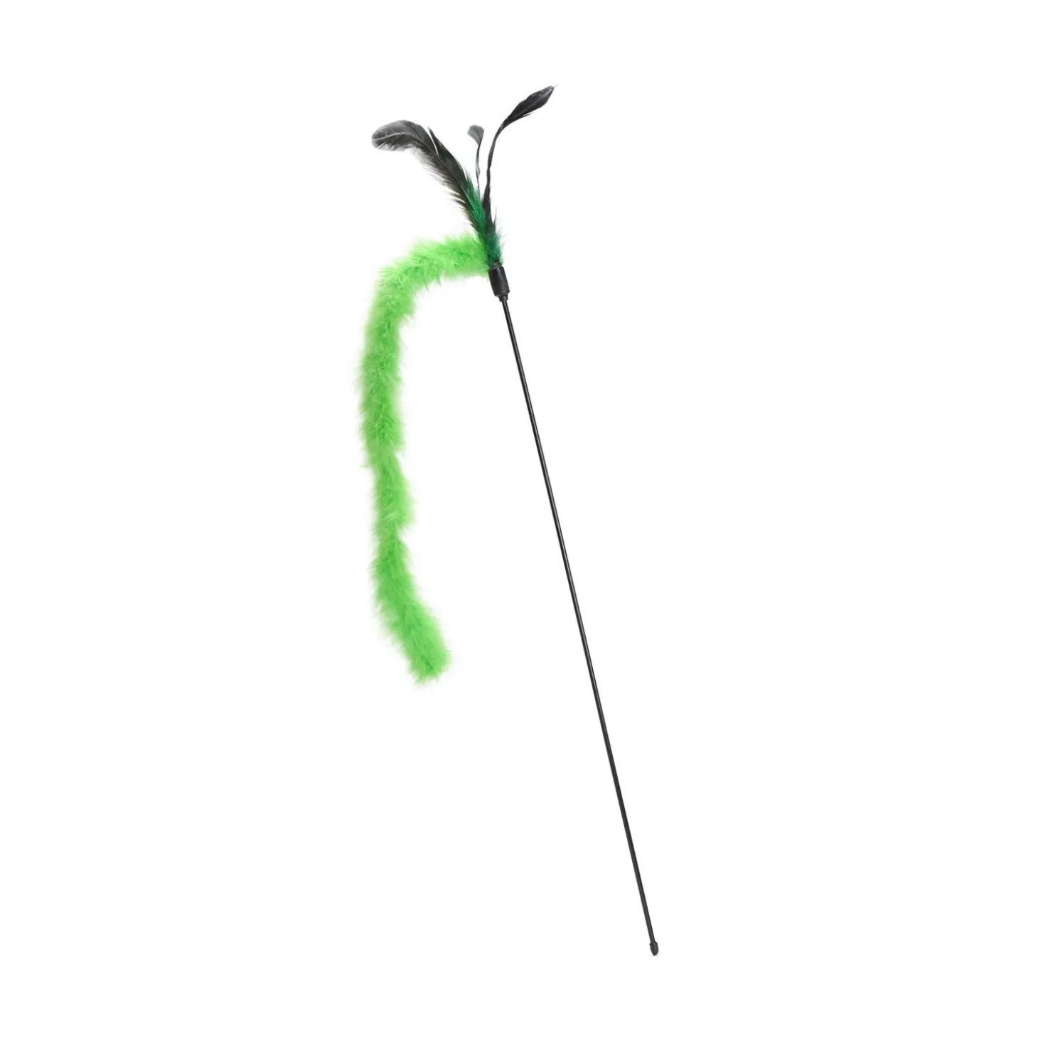 Cat teaser with feathers