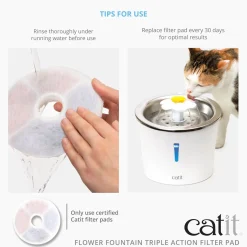Catit Fountain Frameless Triple Action Filter Cartridge, 6 pack