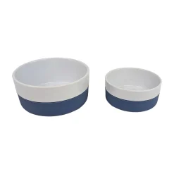 Ceramic and Silicone Bowl, Blue