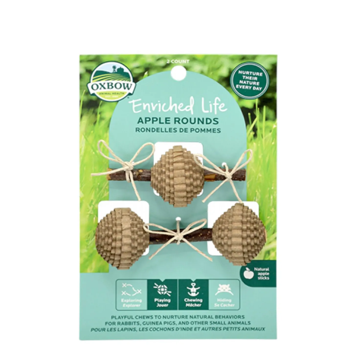 Chew toy for rodents, apple rounds