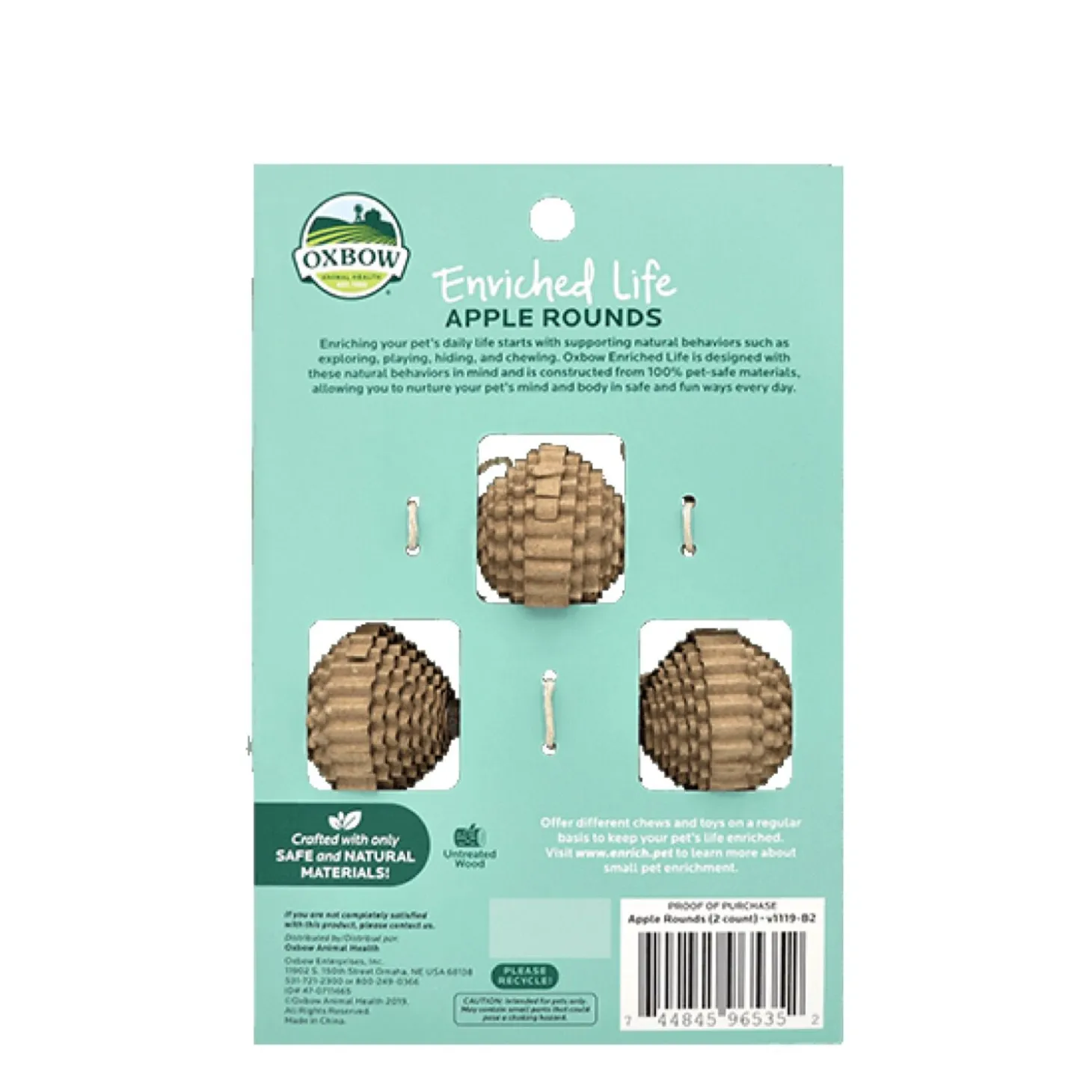Chew toy for rodents, apple rounds